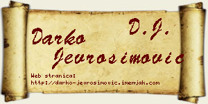 Darko Jevrosimović vizit kartica